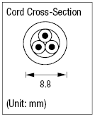 AC Cord - Fixed Length (UL / CSA) - Double-Ended:Related Image