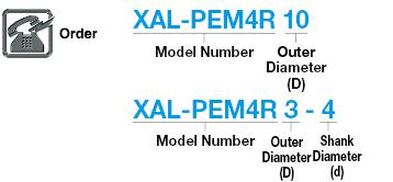 XAL series carbide square end mill, 4-flute / 3D Flute Length (regular) model:Related Image