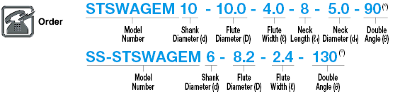 Carbide T-Slot Cutter, 2-Flute / 4-Flute, Slim Shank, Double Angular:Related Image