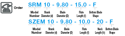 Carbide Straight Blade Square End Mill, 2-Flute, Neck Relief Type:Related Image