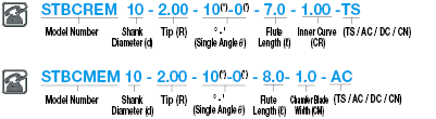 Carbide Straight Blade Tapered Ball End Mill, 2-Flute, with Chamfering Blade:Related Image