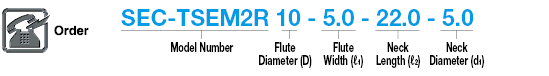 Carbide Blade Neck Relief End Mill, 2-Flute / Regular Model:Related Image