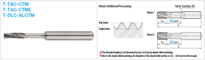 DLC Coated Carbide Threading Cutter for Aluminum Machining, for Internal Metric Threads / 2D Model:Related Image