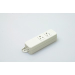 Power Strip, Flat-Blade, Two 15-A Outlets, without Cable