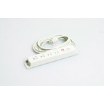 Multi-Use Power Strip, 4 Outlets 15-A Twist Lock, - Cable Set with Integrated Flat-Blade Plug