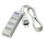 Power Strip, 4 Outlets, with Lightning Resistance Cord Included WBT-4030SBN(W)