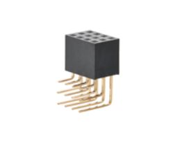 Nylon Pin Header / FSR-43 Socket (Square Pin), 2.54 mm Pitch, Right Angle (3 Rows)