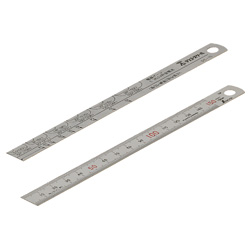 DENKO Scale (150MM Straight Ruler With Wire / Pipe Sizes)