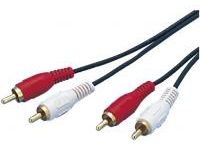 2-Pin RCA Plug Harness (Red, White) Double-ended