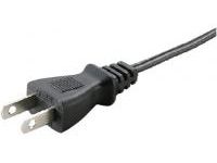 AC Cord, Fixed Length (PSE), Single-Side Cut-Off Plug, Black