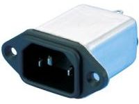 IEC Standard Inlet With Noise Filter (3 A to 10 A, Screw Mount, C14)