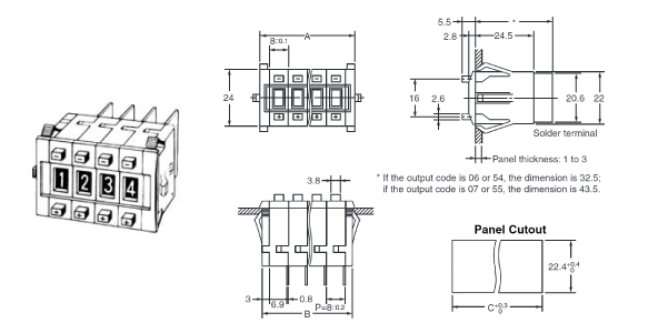 Thumb Rotary Switch, A7BS/A7BL