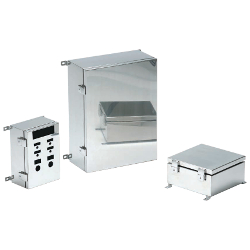 Opening and Closing Stainless Steel Box with External Mounting Feet, SLM Series SLM202812