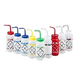 Wash Bottle with Label, Label: Acetone - Distilled Water