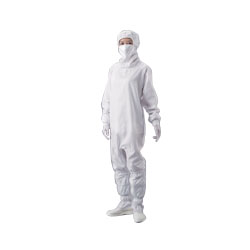 ASPURE Cleanroom Wear (with Attached Hood and Mask /Hidden Fastener Type) 2-4938-03