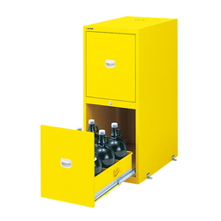 Earthquake-Resistant Chemical Closet (Made Of Steel) 450 x 700 x 900 Yellow 3-5346-23