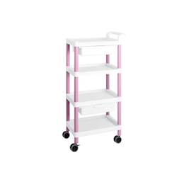 Mobile Easy Cart (Tall Type/Regular 31) Pink 4 Stages with Drawer