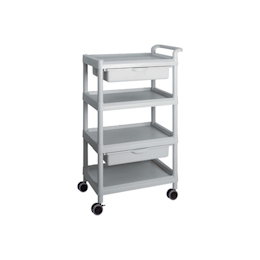 Mobile Easy Cart (Tall Type/Wide 32) Gray 4 Stages with Drawer