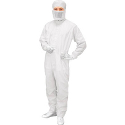 coverall with hood (blue, white)