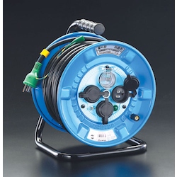 Cord Reel 125 V AC / 22 A / 30 m (Short Circuit and Earth Fault Protection Dedicated / Rainproof Type / Breaker)