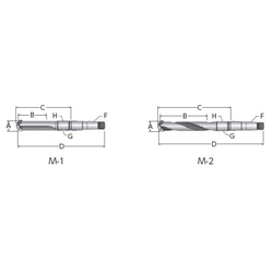 Throw-Away Drill, 3/3.5 Series Holder, Morse Taper Shank 23030H-004M