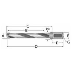 Throw-Away Drill, 4 Series Holder, Metric Size Straight Shank