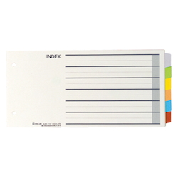 Color Index, Standard: 5 X 10 Horizontal Type, Number of Holes: 2, Specifications: 6 Colors / 6 Tabs / 7-Piece Set