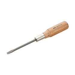 Straight-Slot Through Type Screwdriver With Wooden Handle MD-250