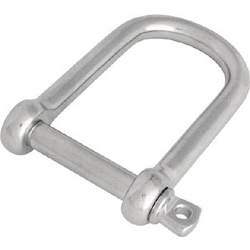 Long wide shackle made of stainless steel