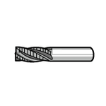 SRE3D Roughing End Mill for Aluminum, 3-Flute, Pure DLC-Coated SRE3D160