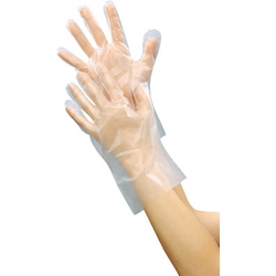 Thin Rubber Gloves, Disposable Gloves Easy Glove 722 Plastic LD (Outside Embossed, 100 Pieces)