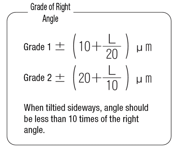 Right Angle Ruler JIS Class 2 Equivalent (Non-Hardened)