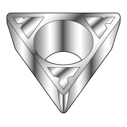 Triangle-Shape with Hole, Positive 11°, TPMT-LB, For Light Cutting