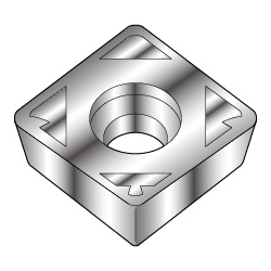 Square-Shape With Hole, Positive 7°, SCMT-LB, For Light Cutting