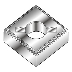 Square-Shape With Hole, Negative, SNMG○○○-FB, For Detailed Cutting