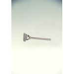 Cup Brush With Miniature Stainless Steel Shaft, Wire Diameter 0.15 mm, Shaft Diameter 3 mm SMC-242