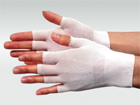 Mesh Inner Gloves "Freshery", Half Finger 0153-23-74-02