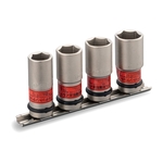Thin Foil Nut Socket Set for Impact Wrenches (with Holder) HA404N