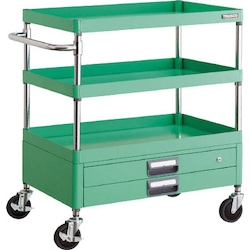 Phoenix Wagon (Noise Suppression Type with Double-Level Drawers) Height 740/880 mm PEW-963X-W