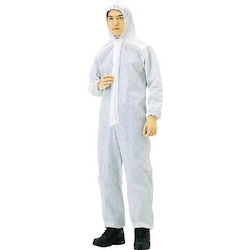 Nonwoven disposable protective clothing, overalls, white
