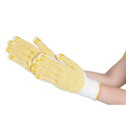 Double-sided slip prevention cotton gloves