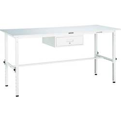 Lightweight Adjustable Height Work Bench with 1 Drawer Linoleum Tabletop Average Load (kg) 150 RAEM-0960F1W