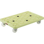 Anti-Static Resin Flat Dolly, Route Van, All Swivel Caster Type