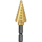 Nice Mighty Step Drill (2-Pc. Blade Titanium Coating Type), Shank Diameter 6.35 mm NMS-12G