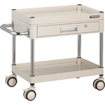 "Falcon Wagon" Filing Trolley (Urethane Double-Caster Specification / with 1 Slim Drawer) FAW-662ZD-W