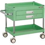 "Falcon Wagon" Filing Trolley (Urethane Double-Caster Specification / with 2 Drawers) FAW-672XD-W