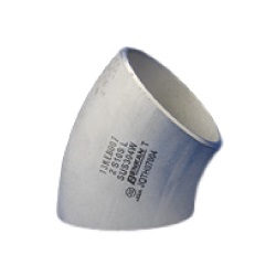 Butt Weld Pipe Fitting, Stainless Steel 45° Elbow JIS-45E(L)-SUS304W-4B-S20S