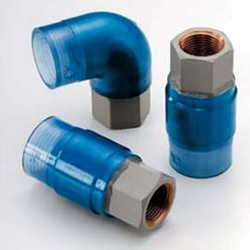 Transparent PC Core Fittings (TPCZ) - for Fixture Connection - Fitting for Prevention of Contact Between Dissimilar Metals - Female Adapter Socket TPC-ZFS-20X15