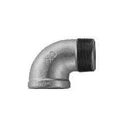 CK Fittings - Screw-in Type Malleable Cast Iron Pipe Fitting - Unequal Diameter Female/Male Elbow (Street Elbow) SL-8-W