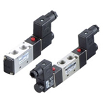 Electromagnetic valve, VLEV500 series, 5 ports, 2 positions VLEV5201-220VAC-K-L